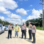 Pengecekan Jalur Lintas Timur KM 83, Ditlantas Polda Riau Pastikan Keamanan Pengguna Jalan