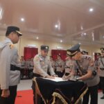 Kapolres Pimpin Sertijab Kasat Binmas dan 6 Kapolsek Jajaran Polres Kampar